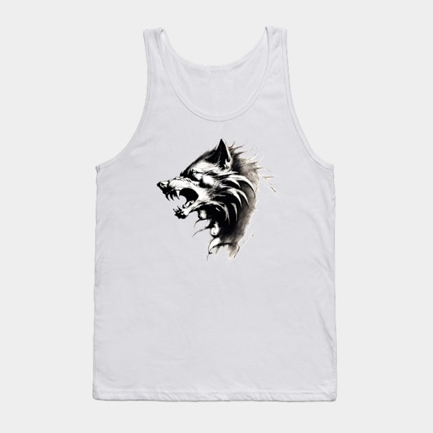 Wild Wolf Tank Top by BloomBeyondShadows